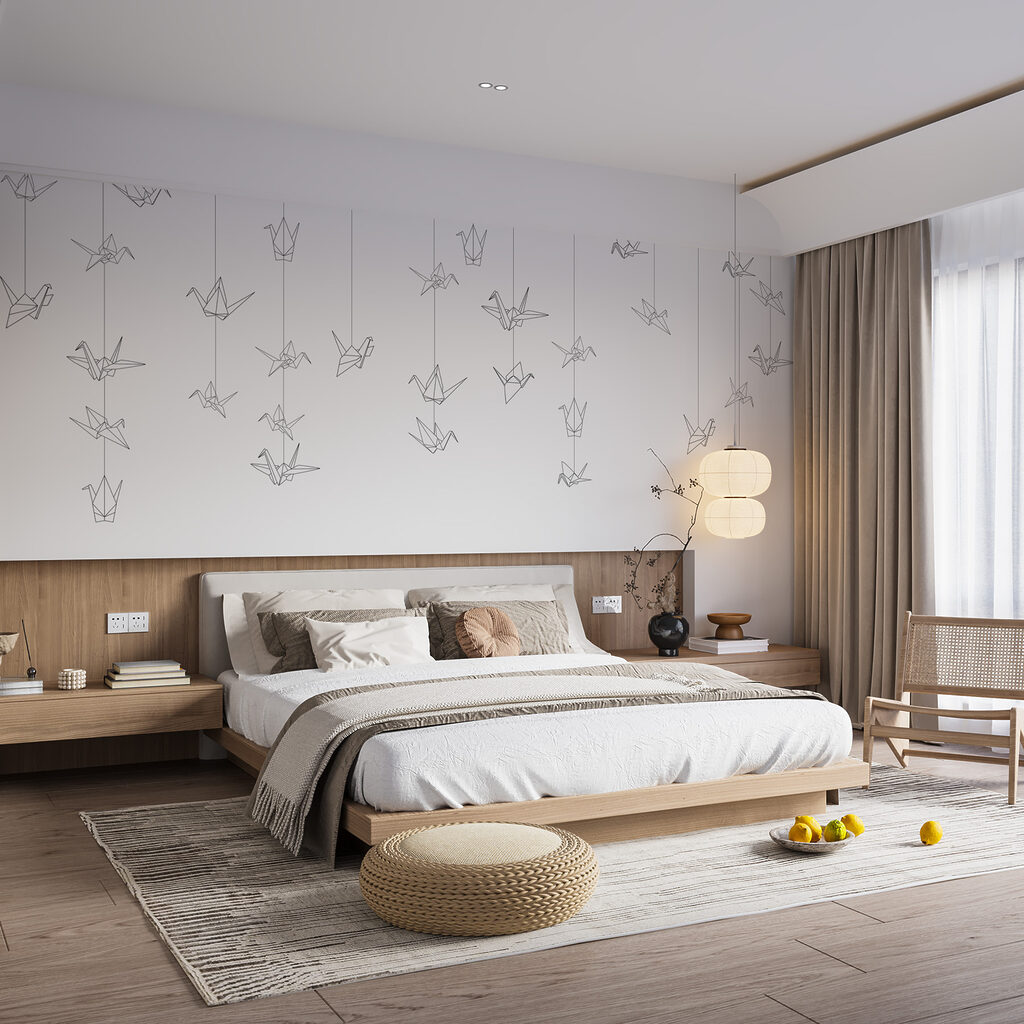 A group of origami birds A group of origami birds