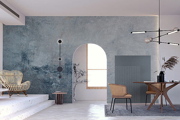 A grey and white wall