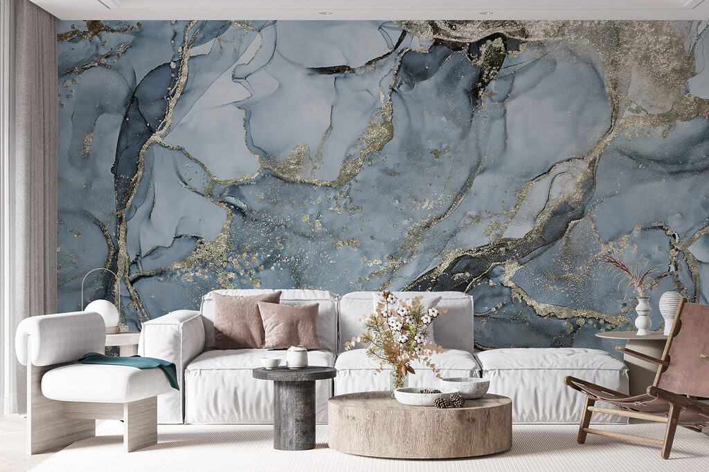 Ethereal blue abstract artistry