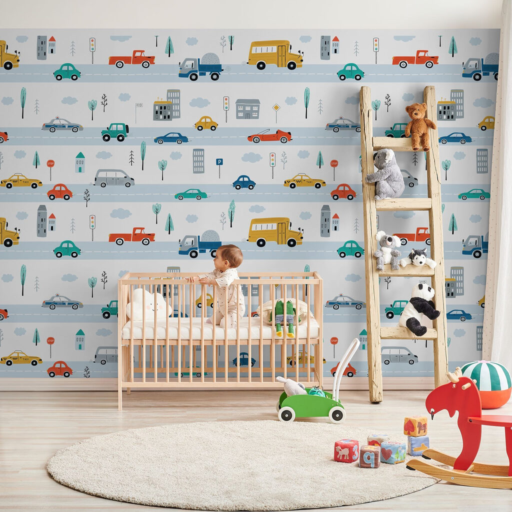 Pattern of cars and trucks