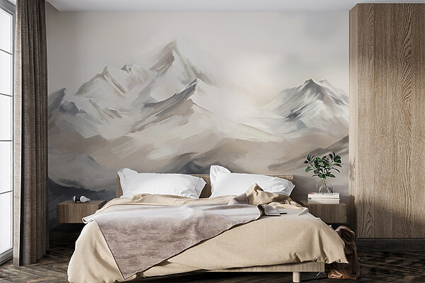 Painting of a mountain range