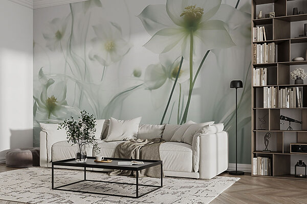 White flowers with long stems and stems