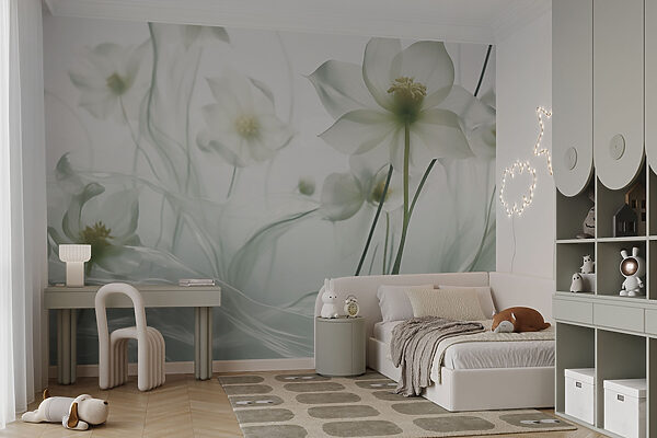 White flowers with long stems and stems