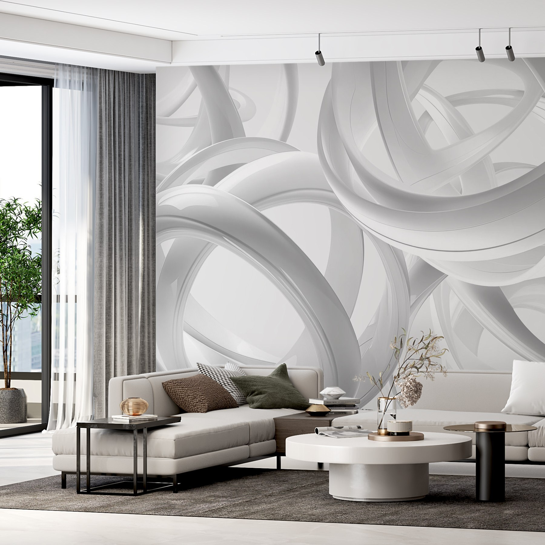 Group of white rings