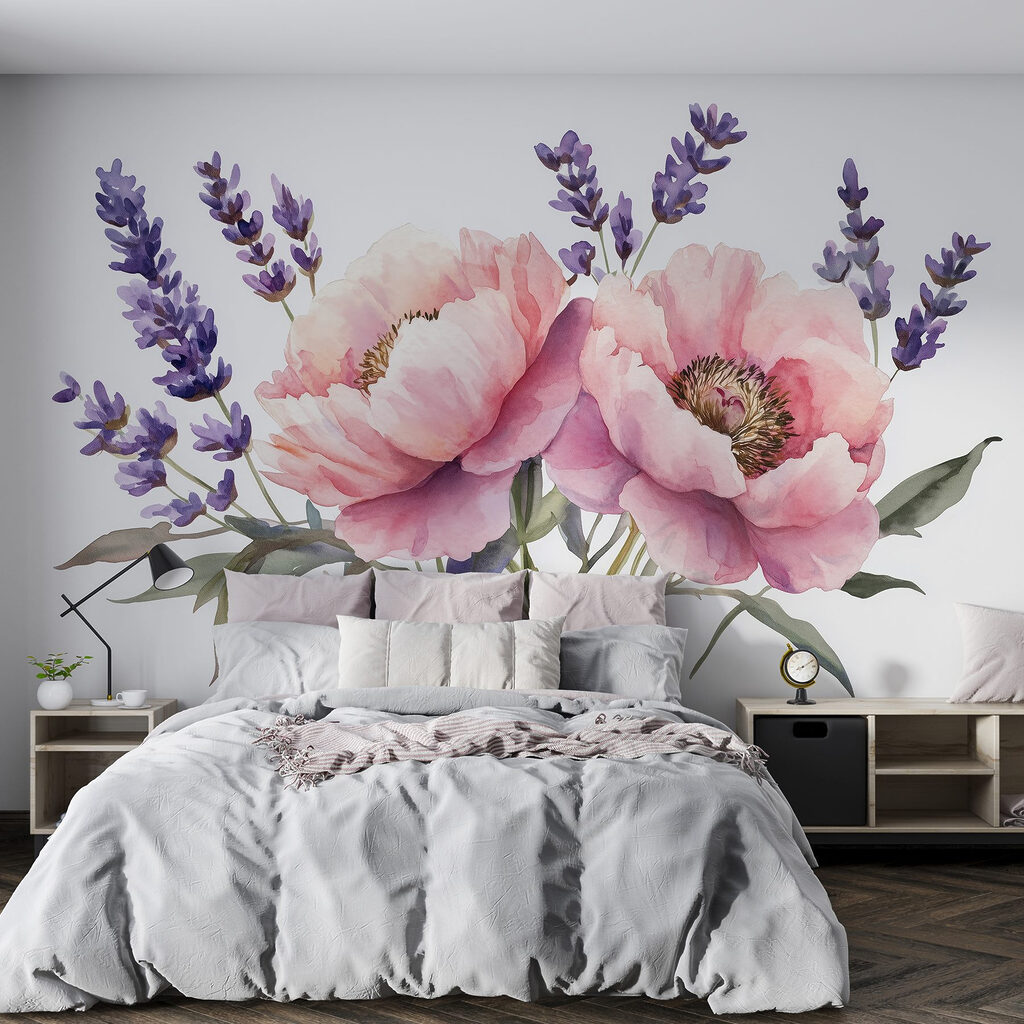 Watercolor of flowers and leaves Watercolor of flowers and leaves