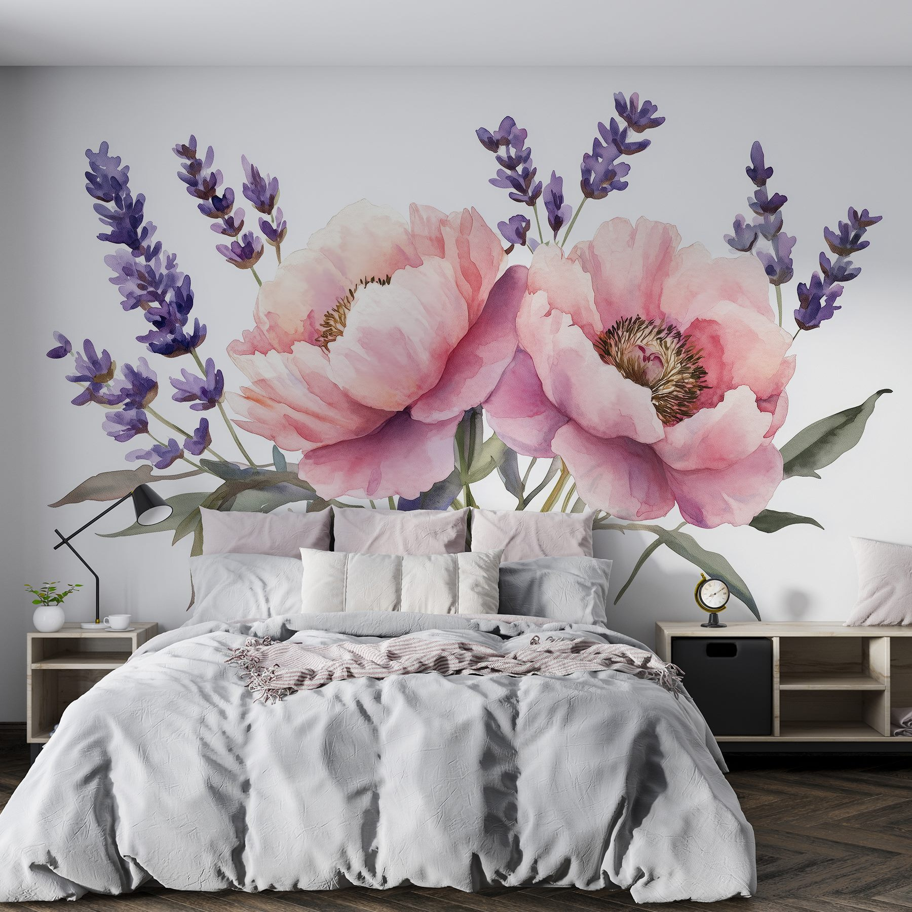 Watercolor of flowers and leaves Watercolor of flowers and leaves