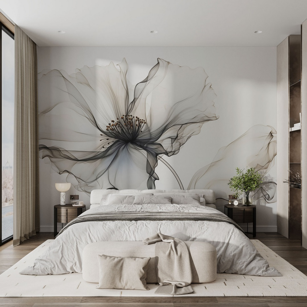 Flower made out of transparent material