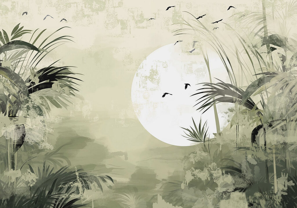 Painting of a tropical forest