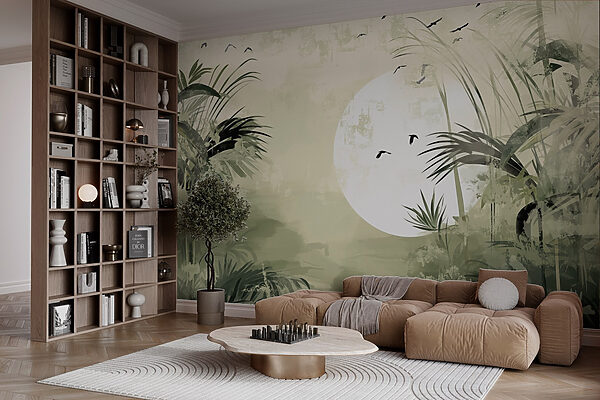 Painting of a tropical forest