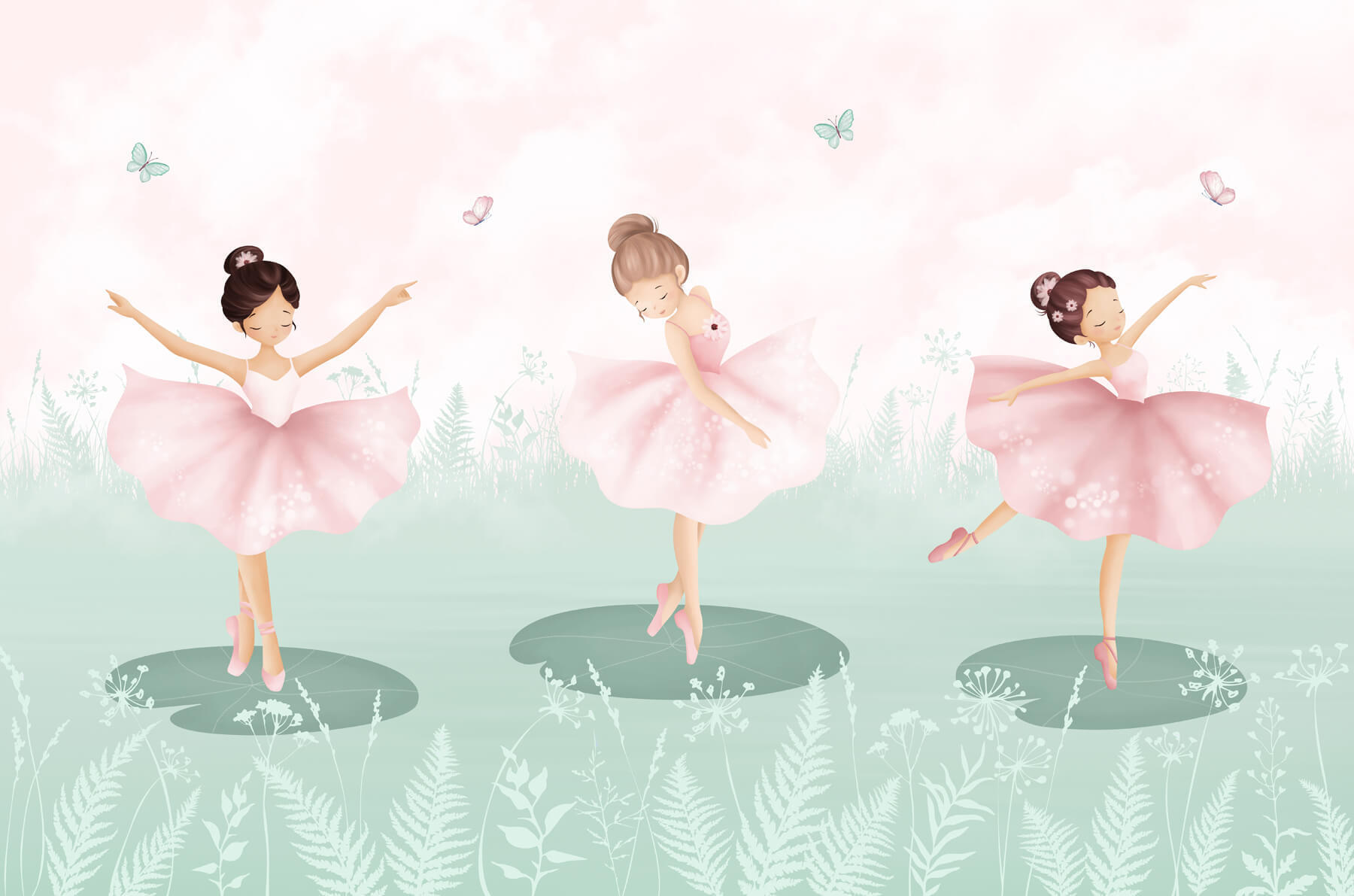 Group of girls dancing in a field