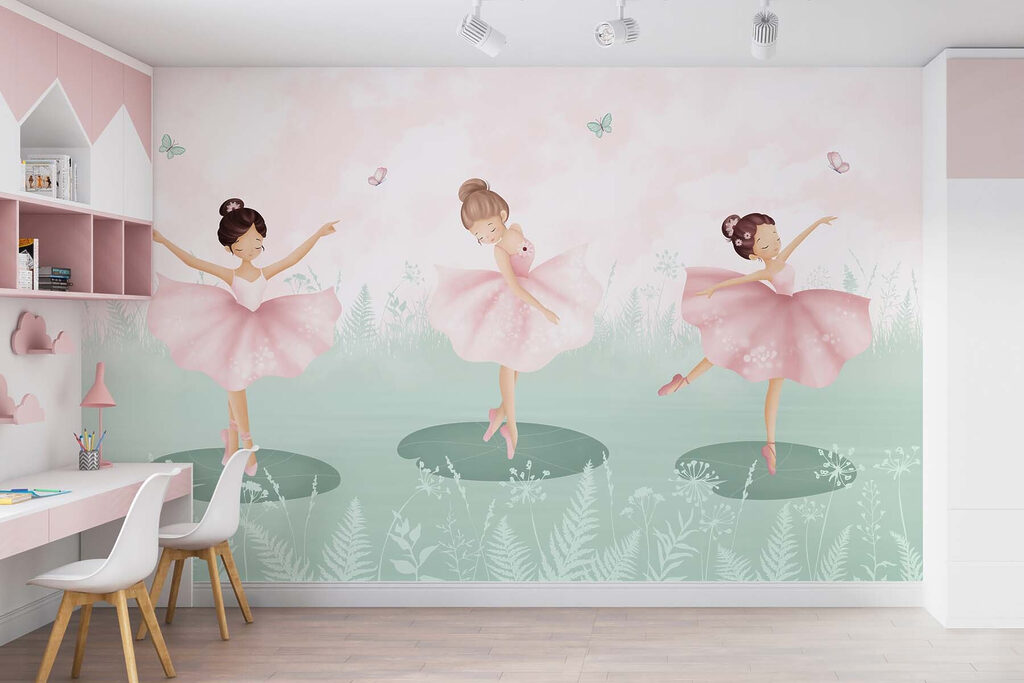 Group of girls dancing in a field