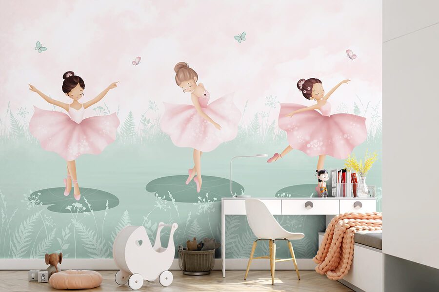 Group of girls dancing in a field Group of girls dancing in a field