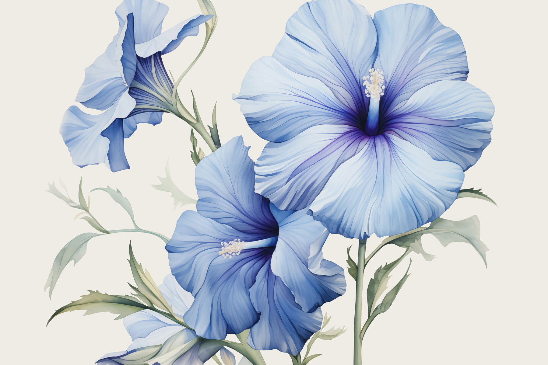 Beautiful blue flowers in bloom