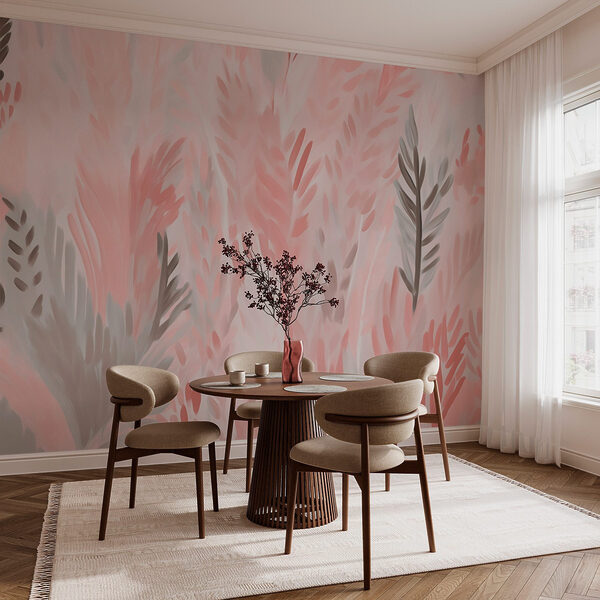 Pink and grey leaves