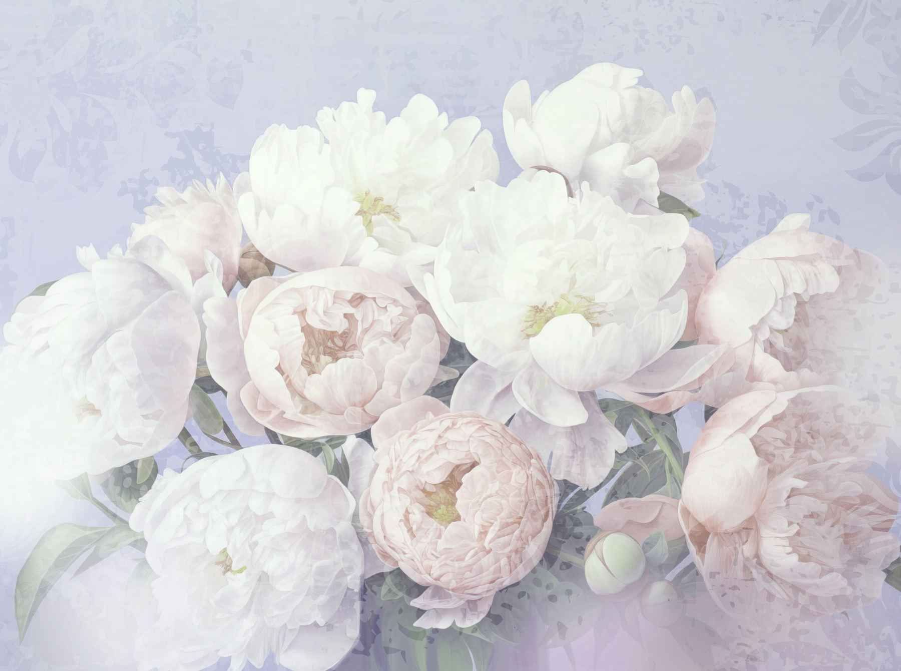 Bouquet of white and pink flowers