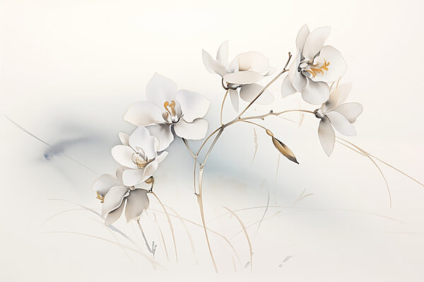 White flowers on a branch