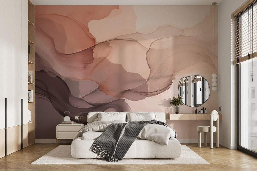 Soft, flowing abstract colors blend beautifully