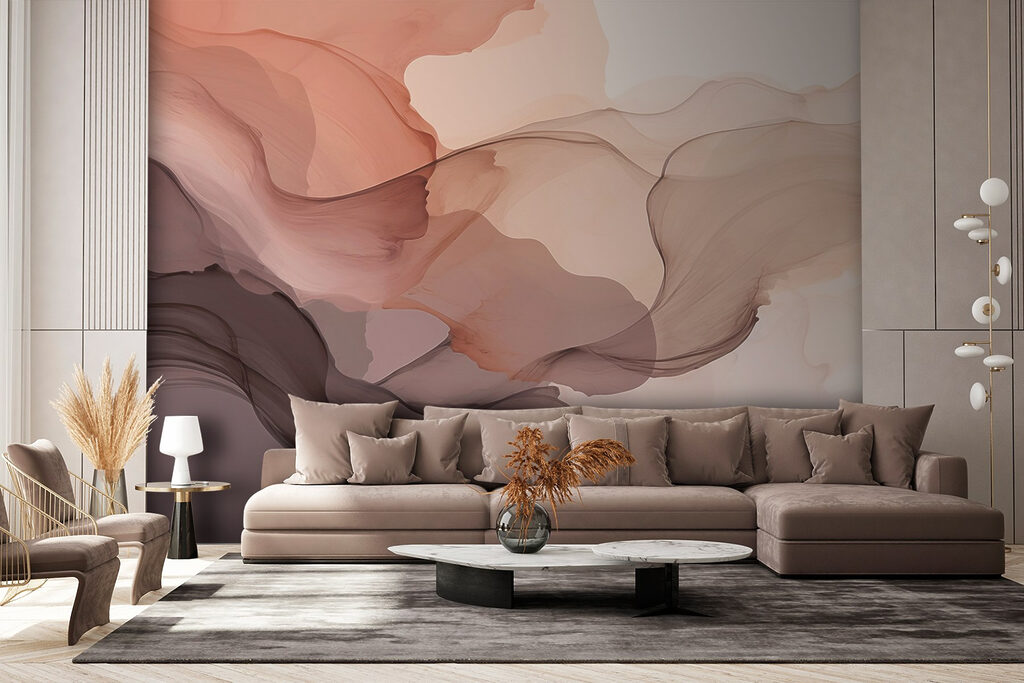 Soft, flowing abstract colors blend beautifully