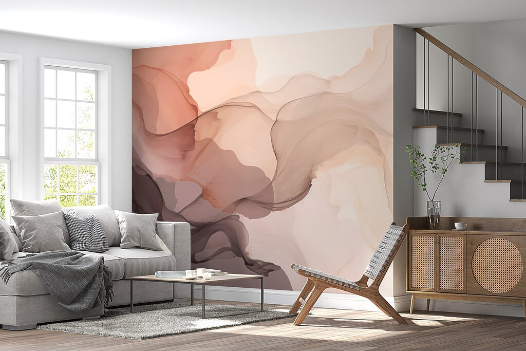 Soft, flowing abstract colors blend beautifully