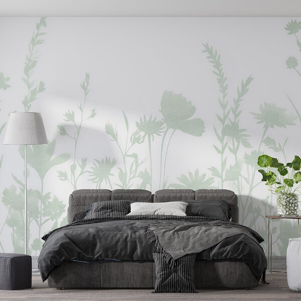 Whimsical floral silhouette design displayed Whimsical floral silhouette design displayed
