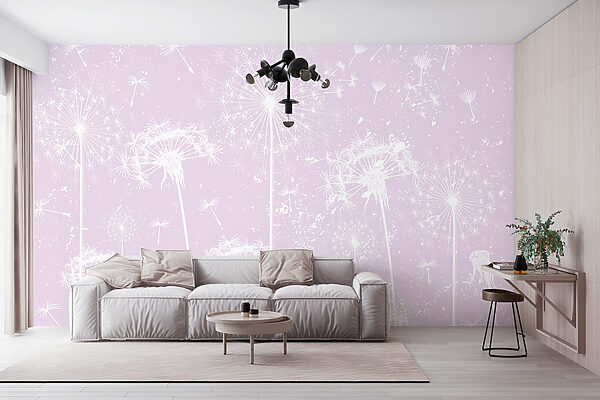 White dandelion flowers