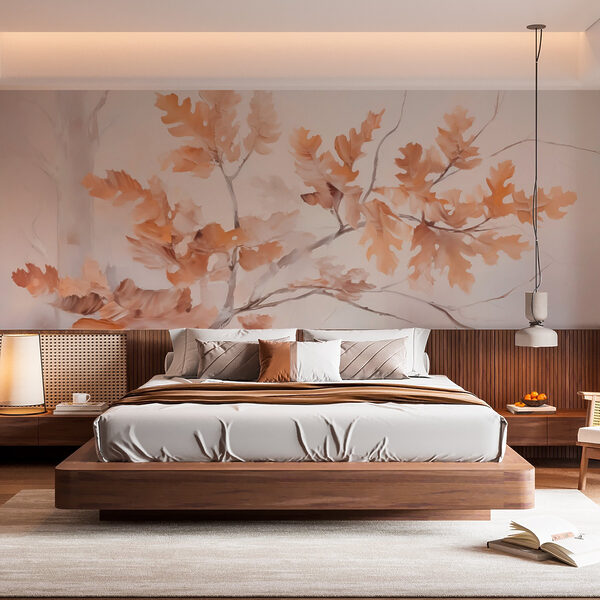 Ταπετσαρίες Δέντρο με καφέ φύλλα