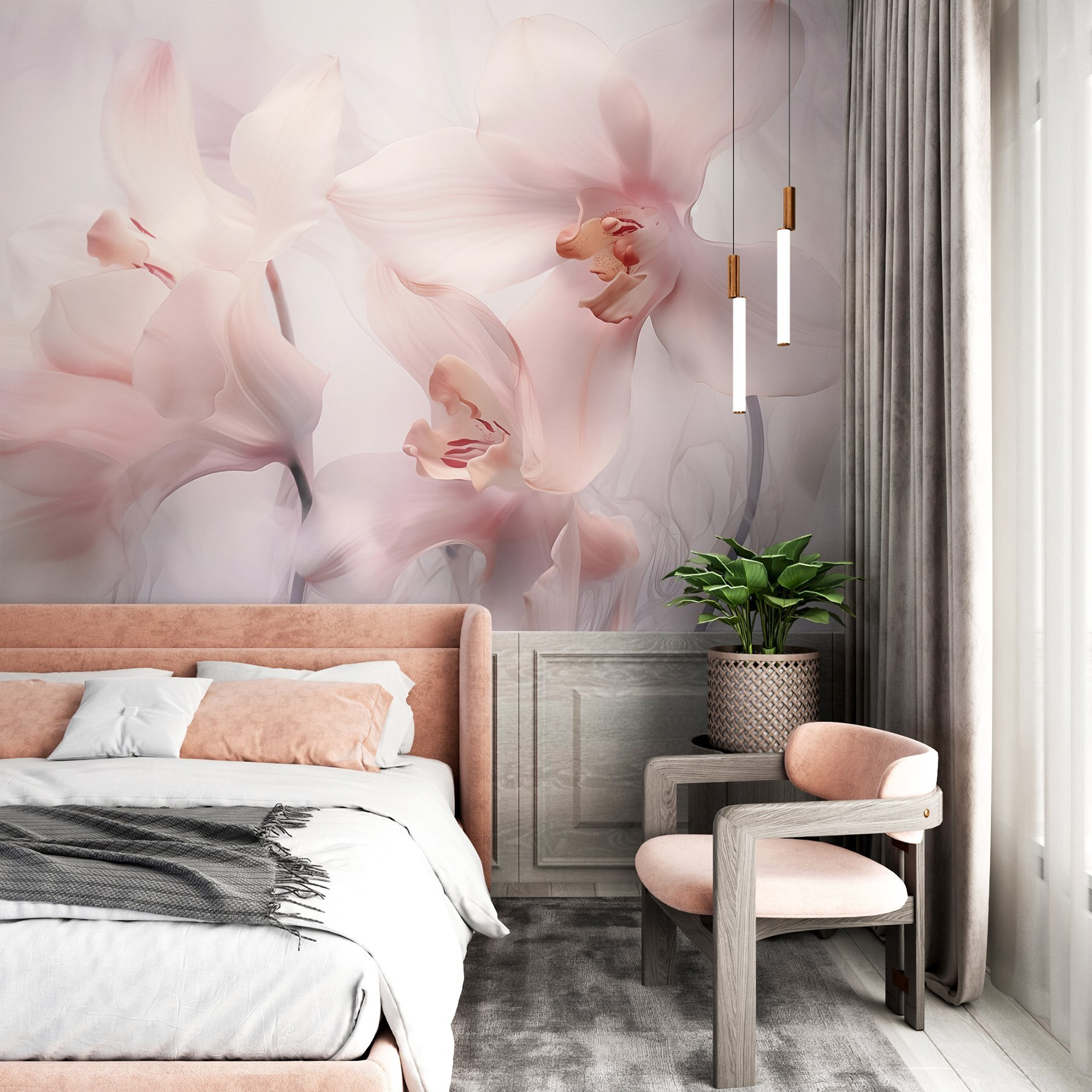 Delicate blooms in soft hues