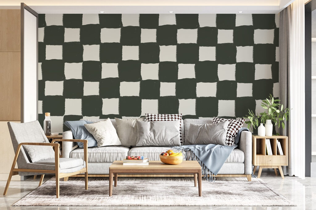 Black and white checkered pattern