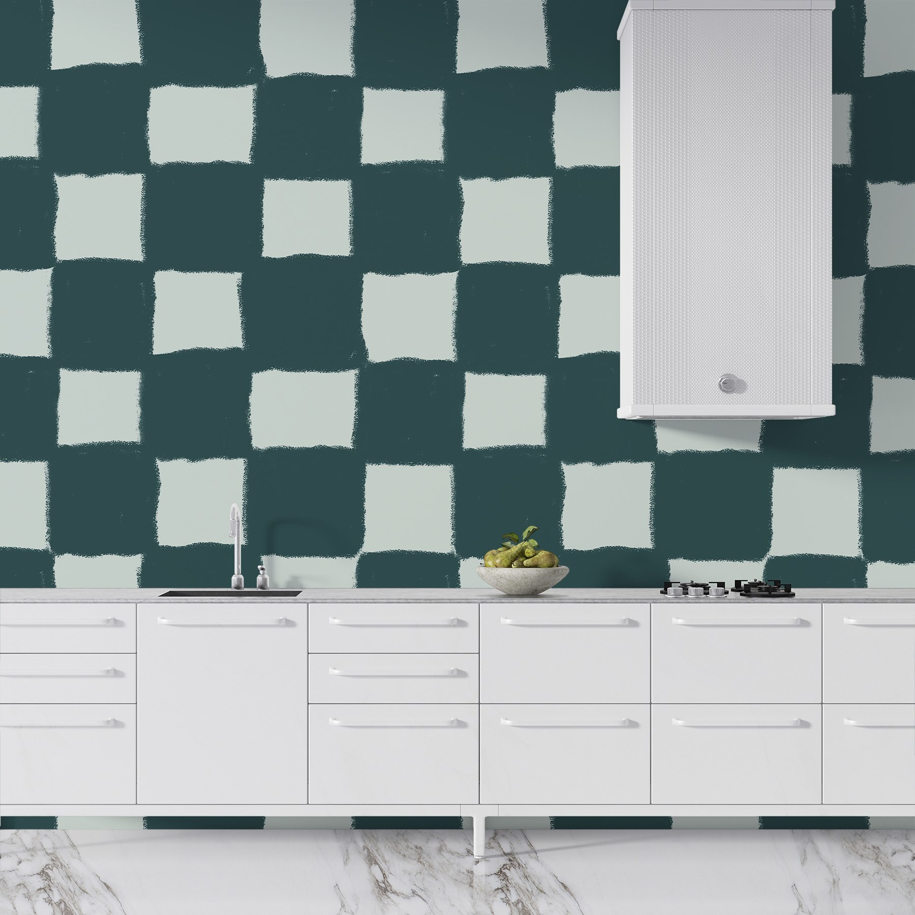 Pattern of squares and lines