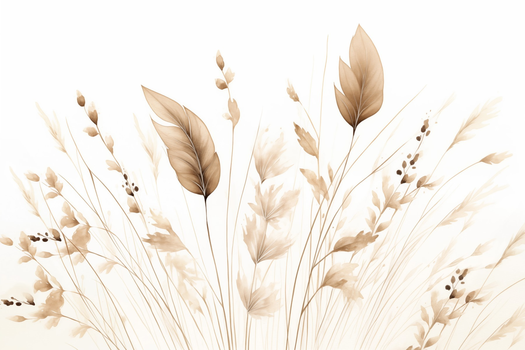 Delicate leaves grace a soft backdrop