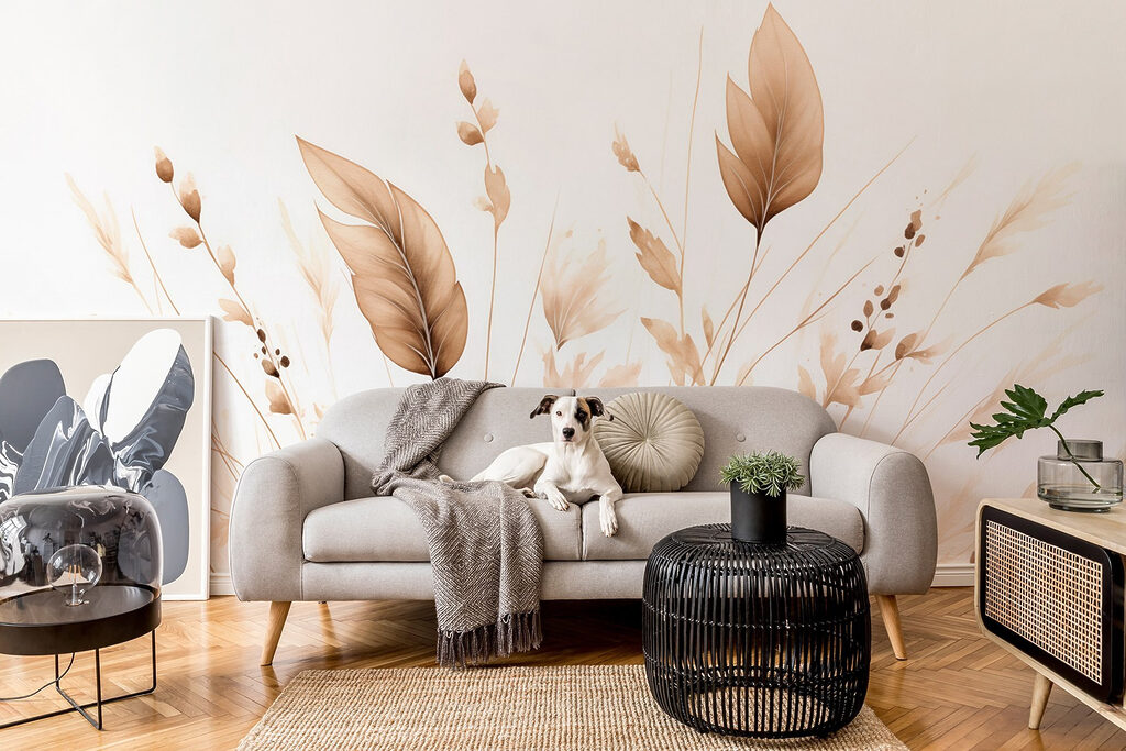 Delicate leaves grace a soft backdrop