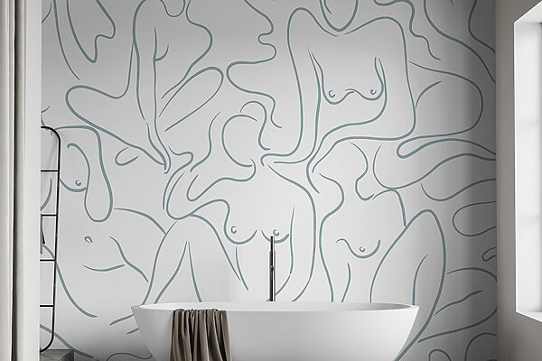 Group of women's body outline Group of women's body outline