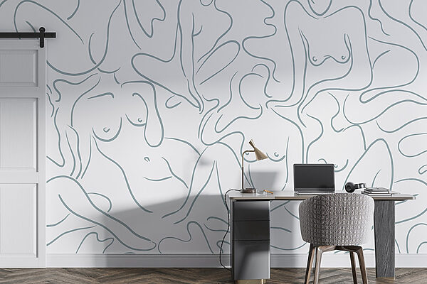 Group of women's body outline Group of women's body outline