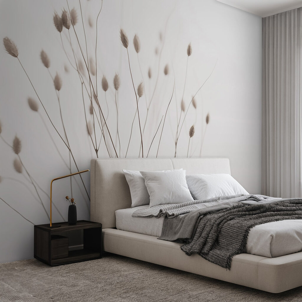 Delicate stems against soft backdrop