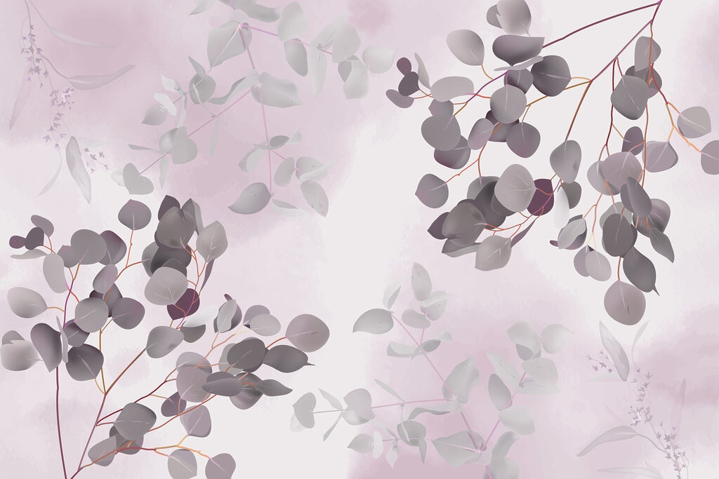 Delicate leaves on soft background
