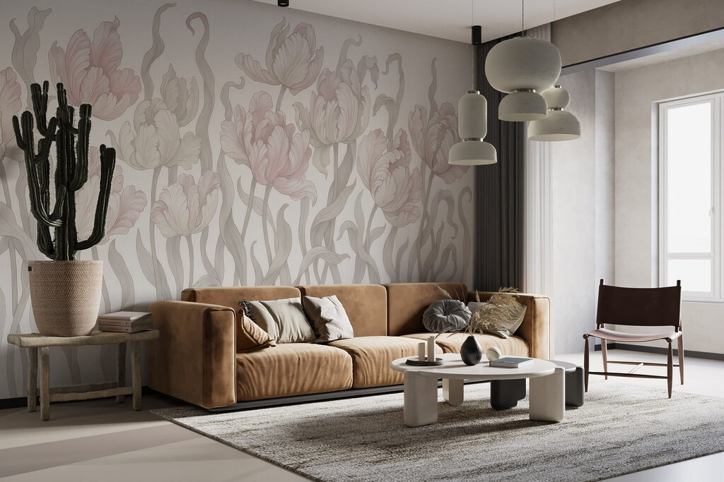 Delicate blooms in soft hues