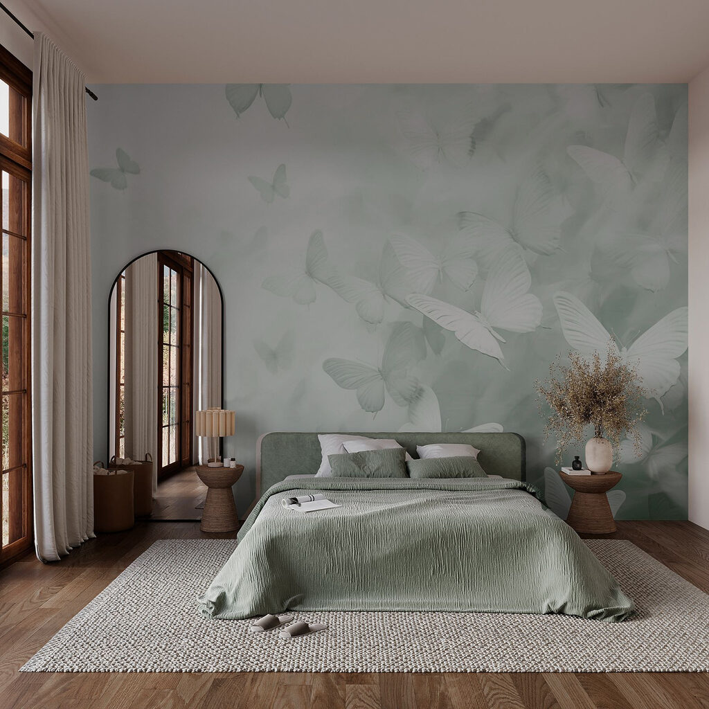 Group of butterflies flying