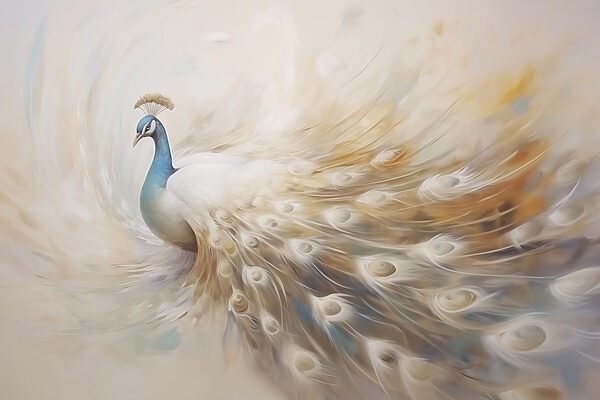 Wall murals Painting of a peacock Wall murals Painting of a peacock
