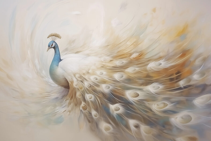 Wall murals Painting of a peacock