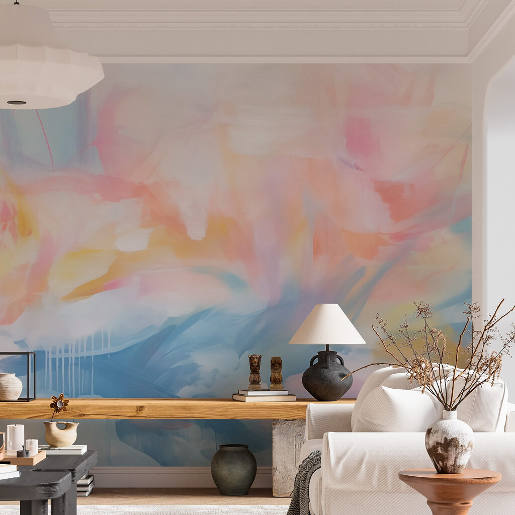 Painting of a colorful sky