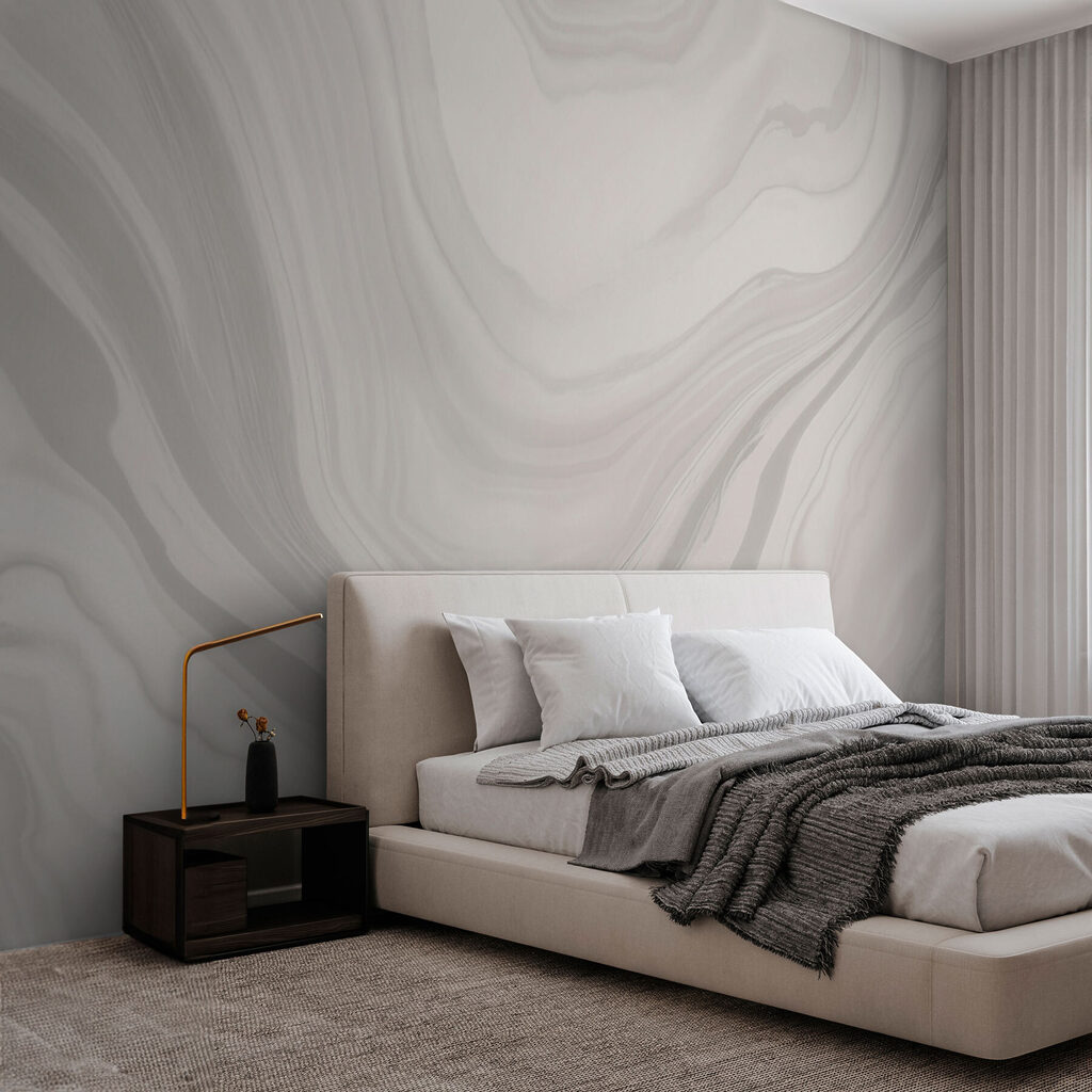 White and gray marbled surface