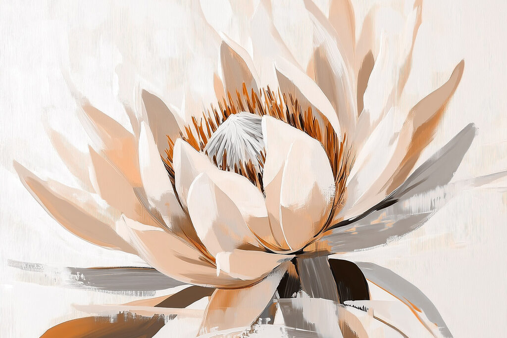 Elegant lotus in soft hues