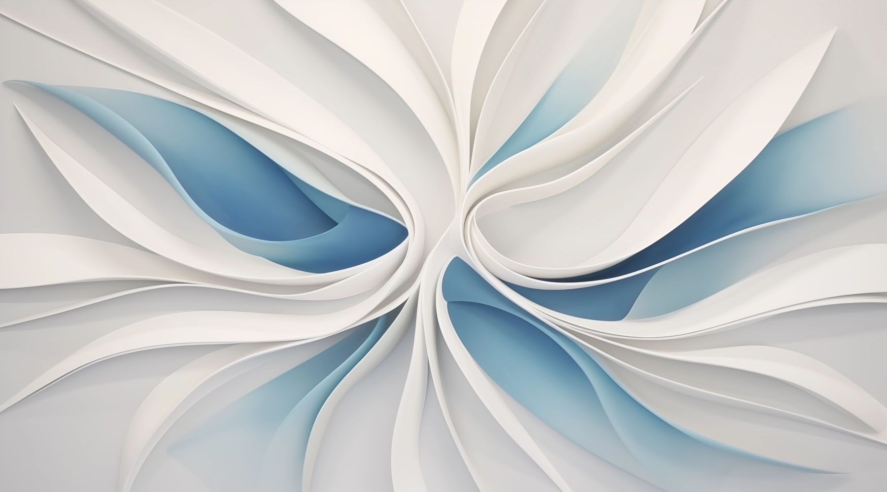 White and blue swirls