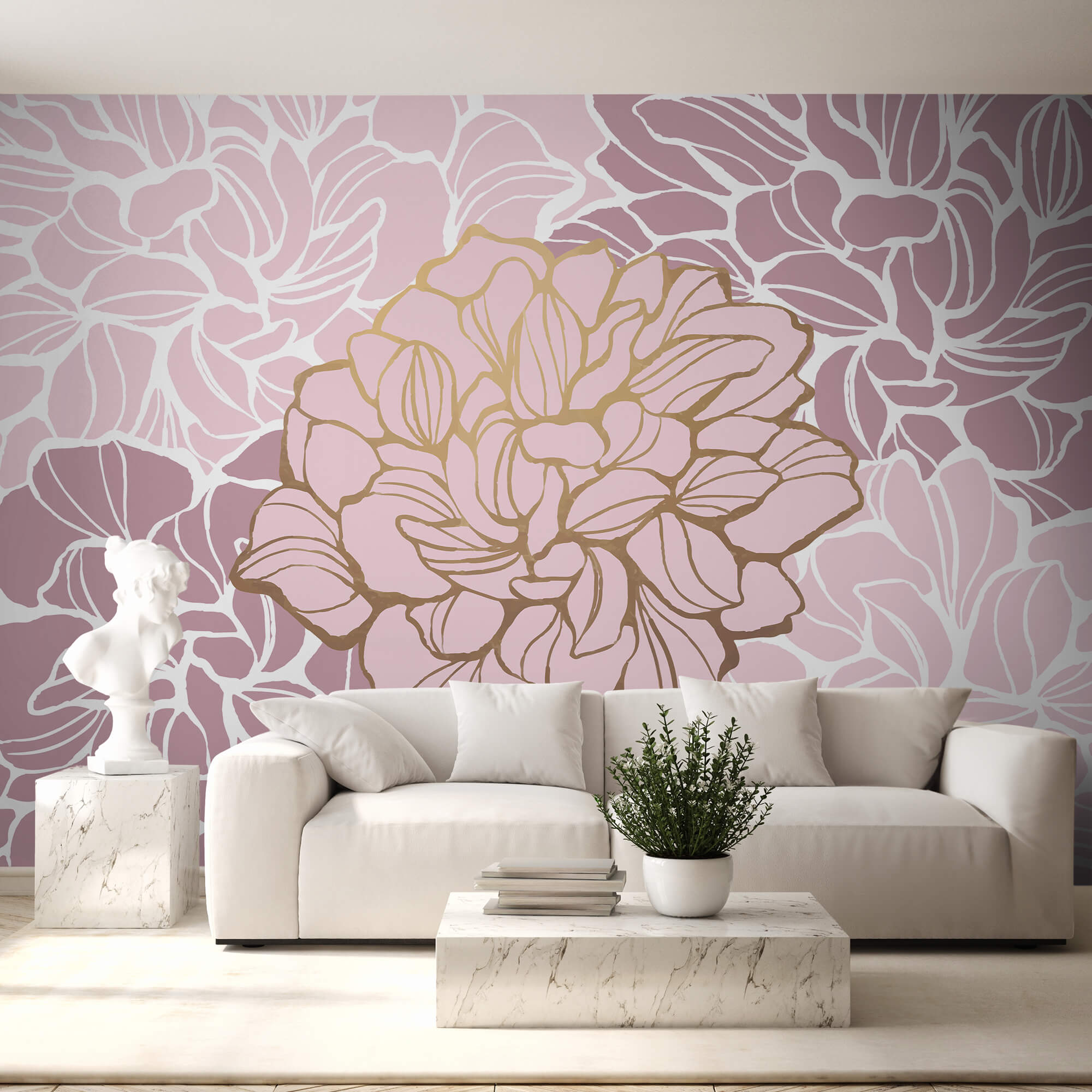 Ροζ και λευκό λουλούδι