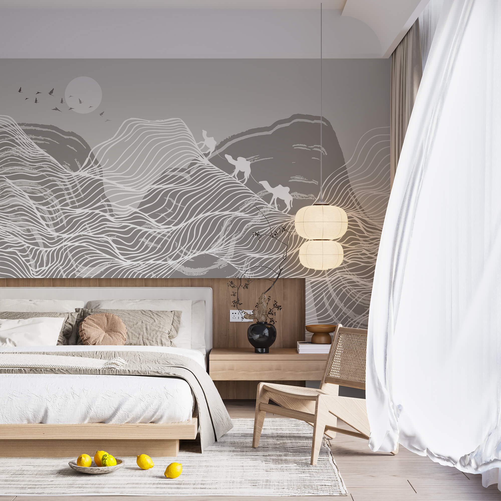 Λευκές γραμμές σε γκρι φόντο