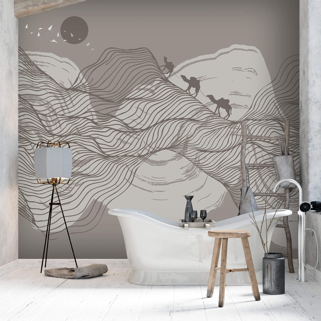 Σχέδιο ενός τοπίου στην έρημο