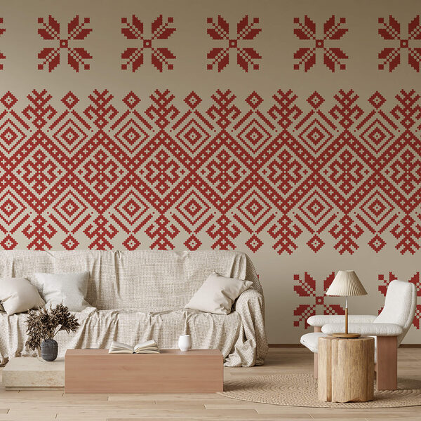 Κόκκινο και λευκό μοτίβο