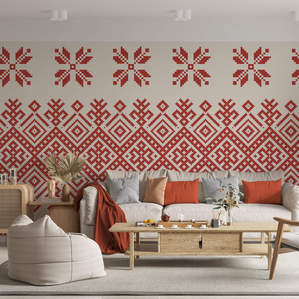 Κόκκινο και λευκό μοτίβο