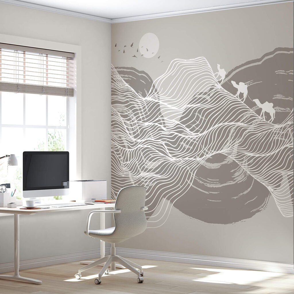 Λευκές γραμμές σε γκρι φόντο