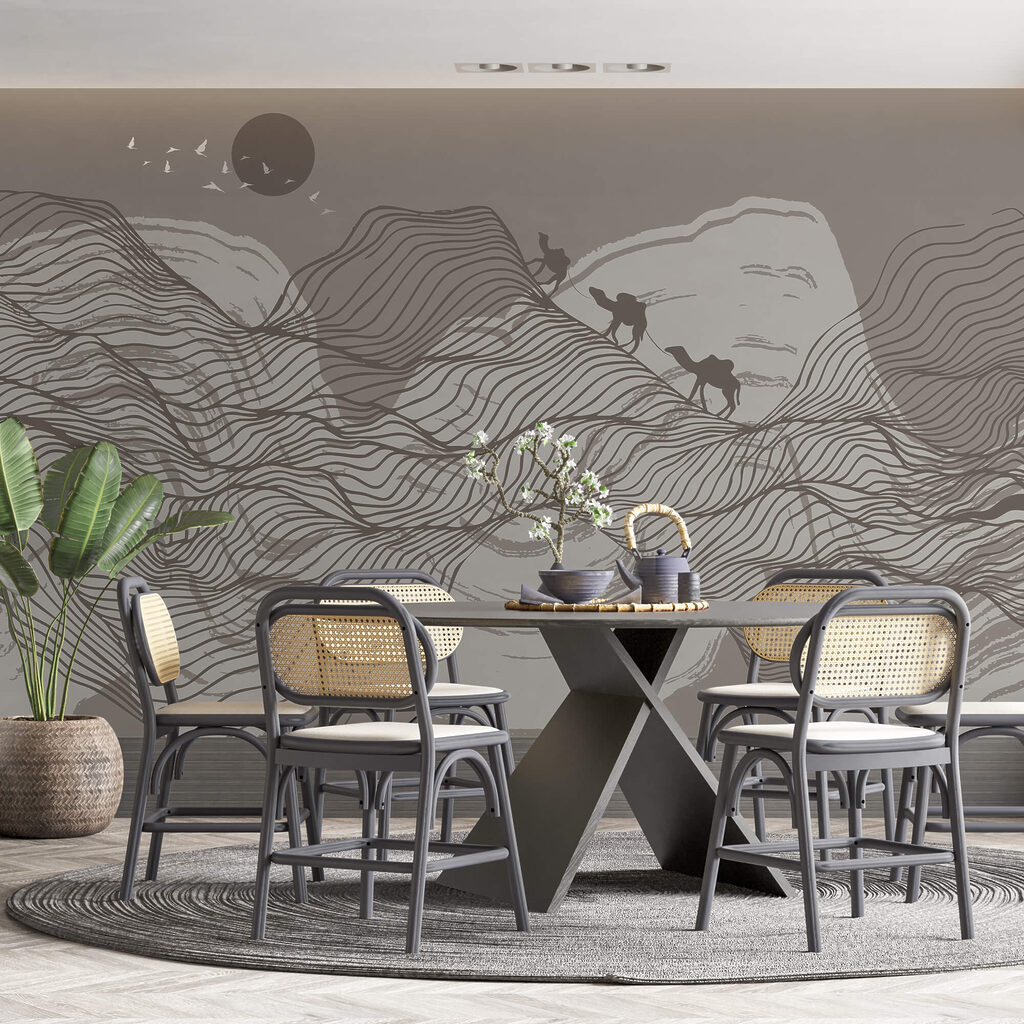 Σχέδιο ενός τοπίου στην έρημο